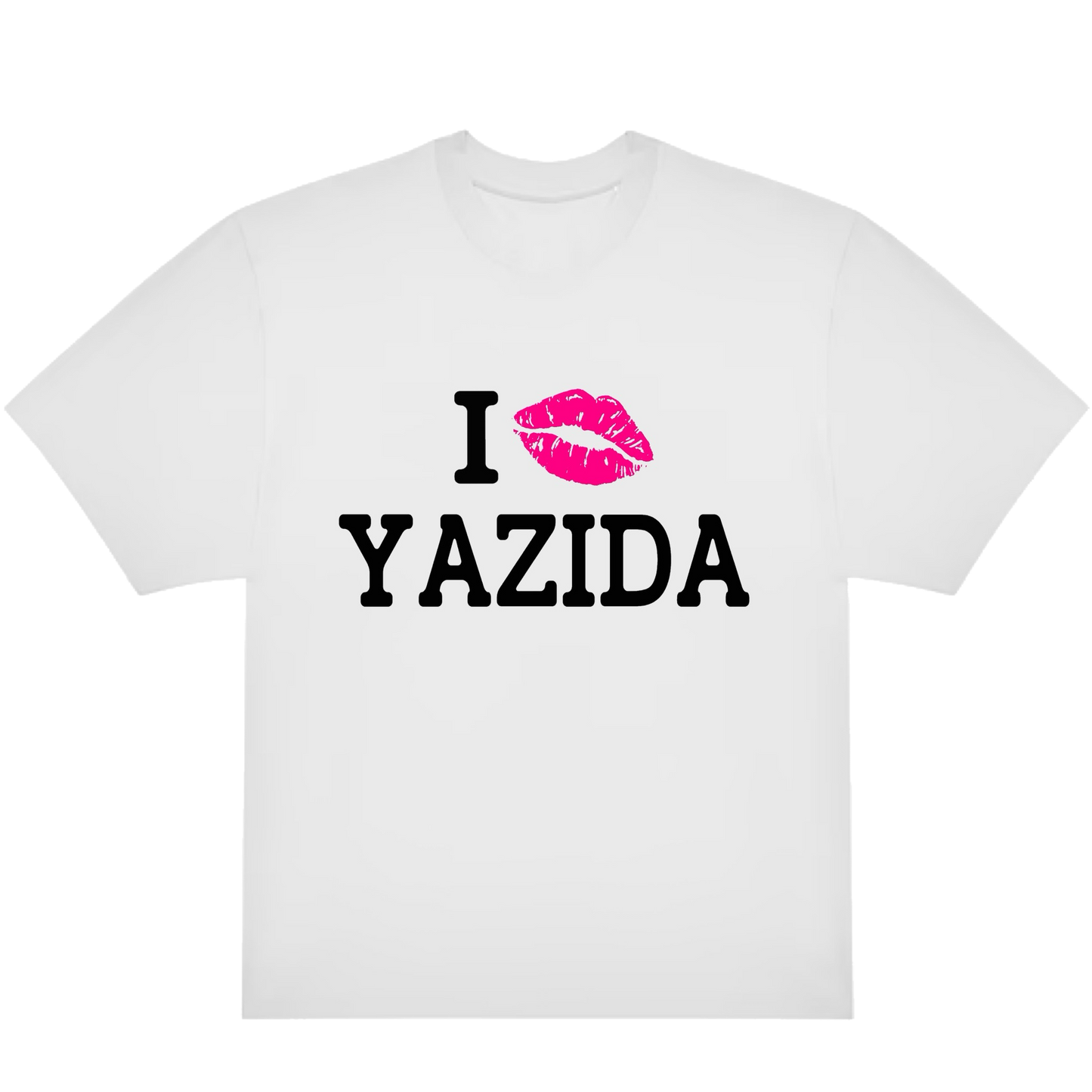 'I š Yazida' T-shirt/Crop top (pink)