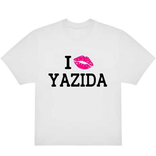 'I 💋 Yazida' T-shirt/Crop top (pink)