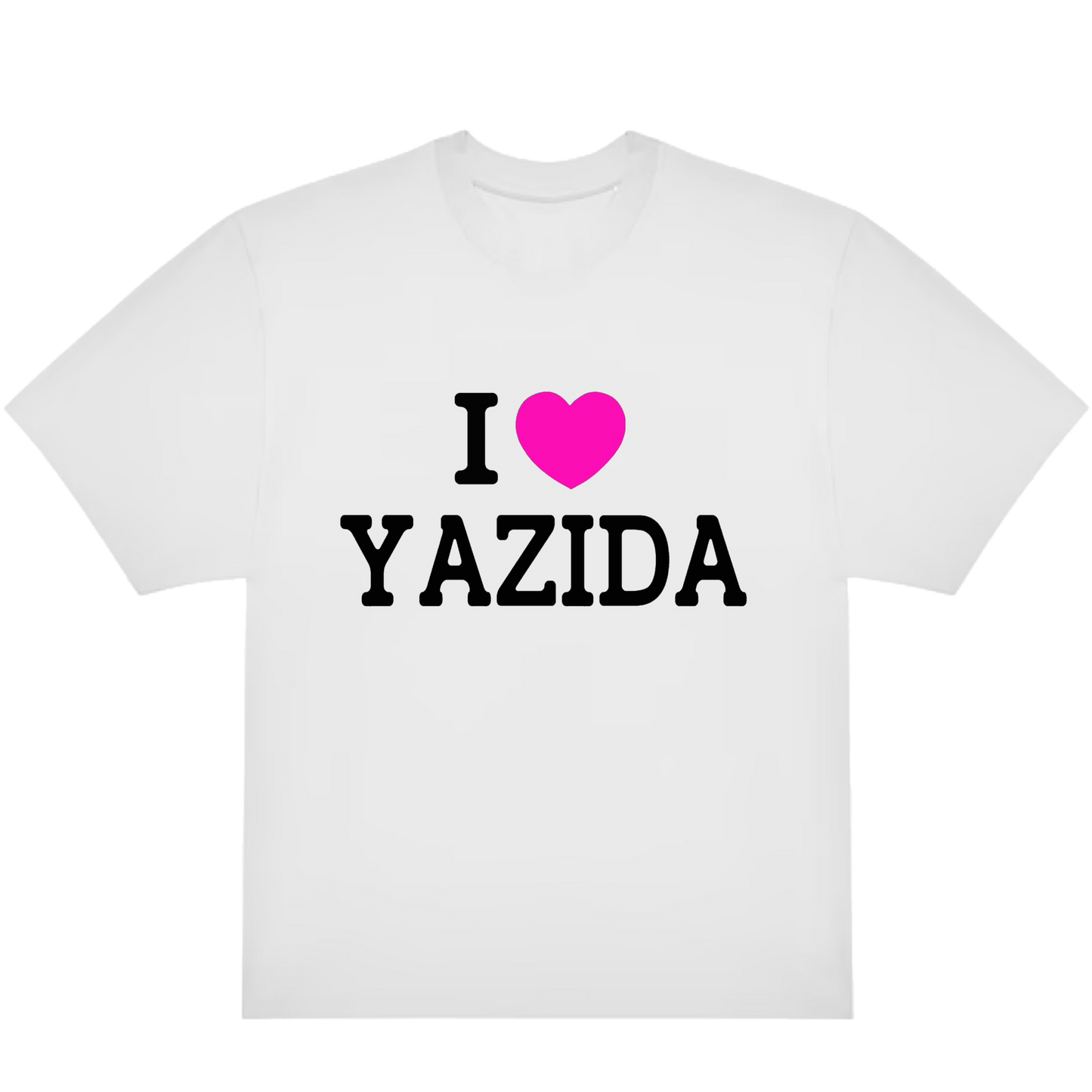'I 🩷 Yazida' T-shirt/Crop top (pink)