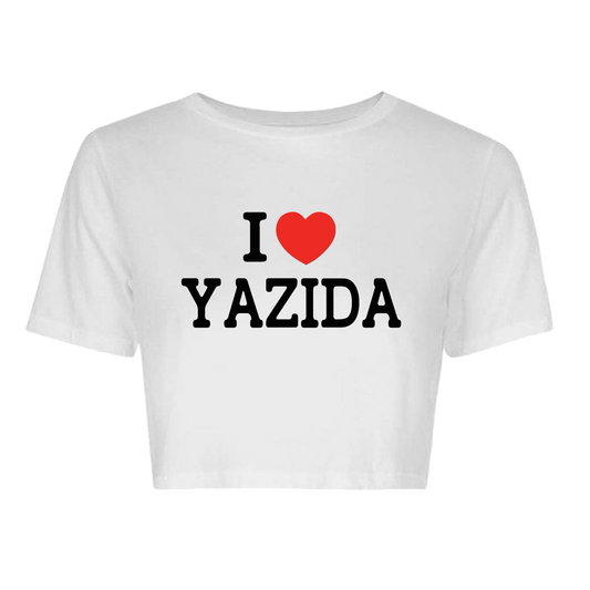 'I ❤️ Yazida' T-shirt/Crop top (red)