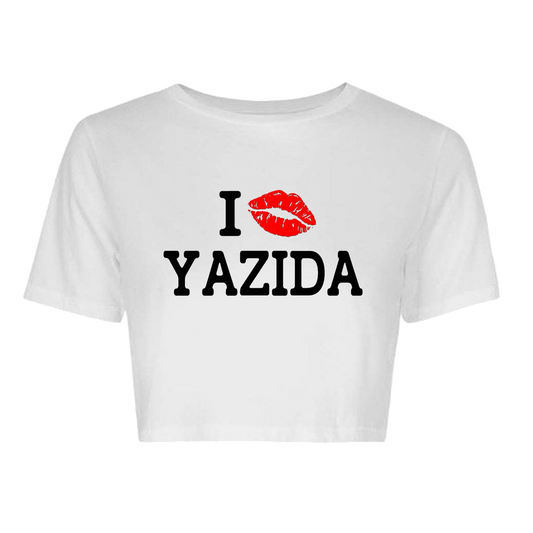 'I 💋 Yazida' T-shirt/Crop top (red)